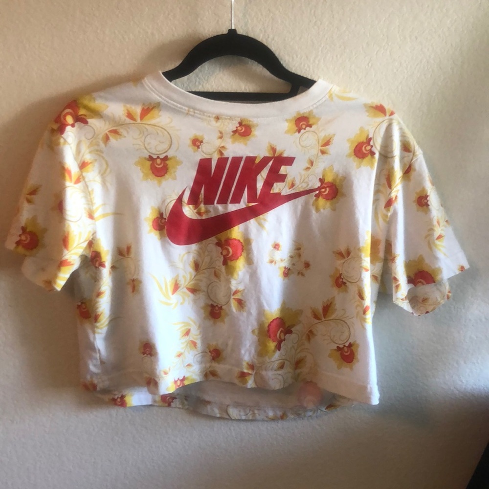 Nike floral crop top